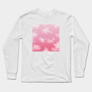 Beautiful Pink Sky with clouds Long Sleeve T-Shirt